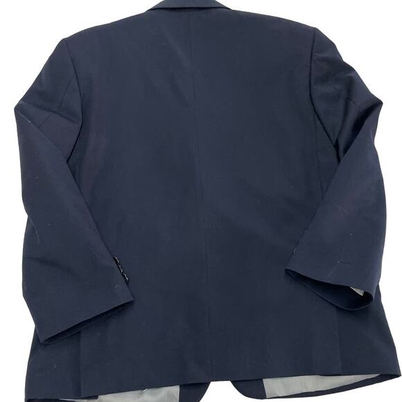 Michael Kors Blazer Mens 40R Blue Grey Lined 2 Button Single Breast Suit Jacket - Picture 3 of 10